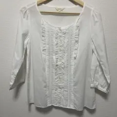 HUSHUSH 2 綿100% ブラウス白　フリル