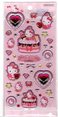 キラキラジュエルシール　ハローキティ　キティちゃん　ボンボンドロップシール