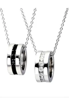 メンズ ダブルリングペアネックレス