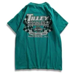 雰囲気系 Harley-Davidson ハーレーTシャツ グリーン M 襤褸