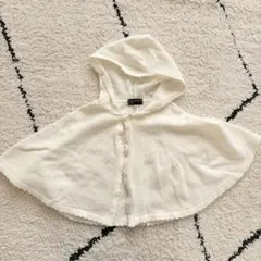 KUMIKYOKU FAM. ホワイト ポンチョ 80