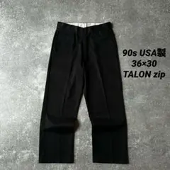 極美品】90s dickies 874 USA製 黒 TALON 36×30 - メルカリ