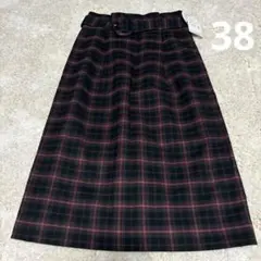 【新品】ロペピクニック　チェックタイトスカート　赤チェック　38サイズ