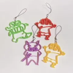 クレヨンしんちゃん シリコン ストラップ キーホルダー 4個セット