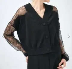 VERMEIL Par iena Cotton Boucleレースカーディガンのサムネイル