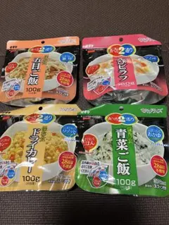 サタケマジックライス、保存食、非常食品4種類井村屋えいようかん２個追加しますのサムネイル