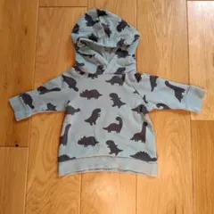 H&M 恐竜柄 フード付きトレーナー 68cm