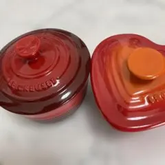 LE CREUSET ラムカン 2個セット レッド ハート型のサムネイル