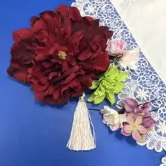 髪飾り　ピオニーセット　ヘアアクセサリー　コサージュ　成人式　結婚式　卒業式