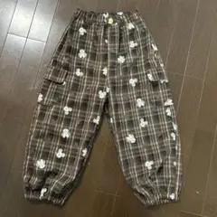 ミッキー チェック柄 長ズボン 120サイズ