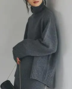 アニュアンス HAMILTONウールカシミヤタートルネックプルオーバー