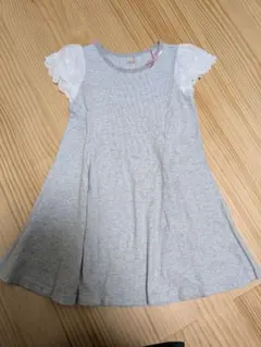 美品petit main 半袖ワンピース 130cm グレー