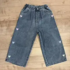 しまむら　デニムパンツ ロングパンツ　ハート　長ズボン