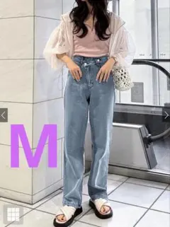GRL アシンメトリー デニム パンツ gn106 グレイル ブルーのサムネイル