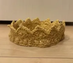 ベビー用 王冠　お祝い　ヘアバンド イエロー