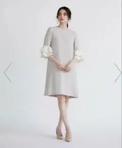 maglie le cassetto バイカラー袖フリルワンピース　11