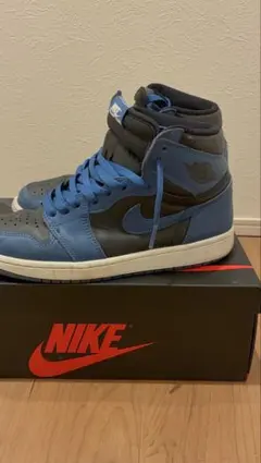 Nike Air Jordan 1 ダークマリーナブルー US9 極美品 箱付 エアジョーダン 1 ダークマリーナブルー 27.5cm