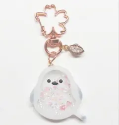 シマエナガ　キーホルダー　レジン