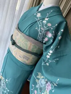 単衣【正絹 】トールサイズ【新品、未使用】 総刺繡【極上逸品】訪問着フルセット 正絹 単衣 訪問着 フルセット 金彩 未使用近い 美品 縮緬 - メルカリ