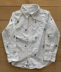 【送料込・美品】Janie and Jack 長袖シャツ 2T ボート刺繍