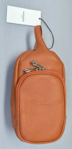 ま*そ様 オレンジ レザー ミニハンドバッグ