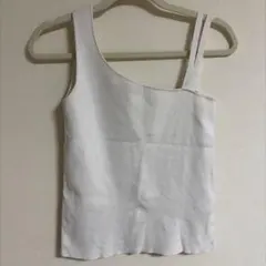【美品】LOWRYSFARMアシンメトリー タンクトップ ホワイトのサムネイル