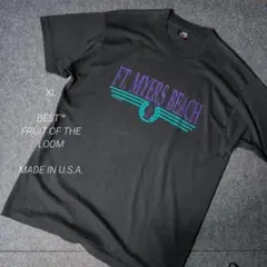 90s USA製 シングルステッチTシャツ XL 黒