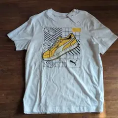 新品未使用品 Puma イラストプリント Tシャツ ホワイト/イエローXL
