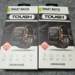 スマートウォッチ グリーンハウス GH-SMWGA-BK TOUGH