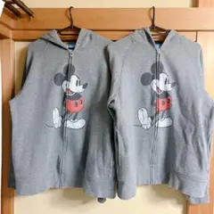2点セット！ ディズニー 耳付き パーカー 【M L】ミッキーマウス パーカー