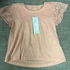 ⭐︎サーモンピンク レース袖 Tシャツ⭐︎のサムネイル