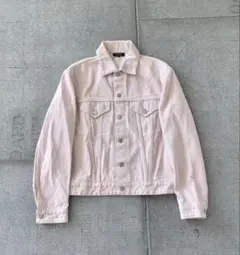 A.P.C. Baby pink denim trucker jacket