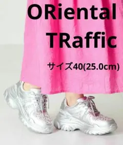 【未使用箱有】オリエンタルトラフィック■スパンコール厚底スニーカー/OT3752