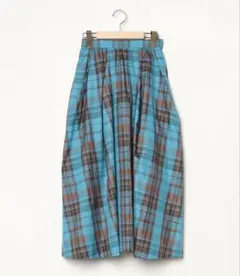 ELENDEEK チェック柄フレアスカート エレンディーク