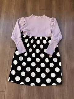 BREEZE リブ切替ドットワンピース140 ⭐︎美品⭐︎