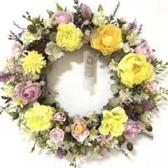 フラワーリース・ナチュラルリース・バラ&ラナンキュラス