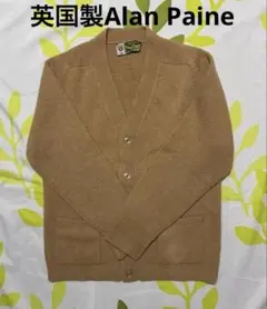 70s スコットランド製カシミアカーディガン キャメルXL Alan Paine 70s スコットランド製カシミアカーディガン キャメルXL Alan Paine