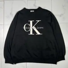 90s Calvin Klein jeans スウェット CKロゴ ブラック