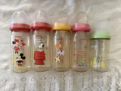 pigeon 母乳実感 キャラクター他 哺乳瓶 5本セット