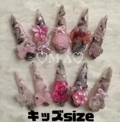 ♡現品 子供用 ギャル KOGYARU 量産型 地雷系 ネイルチップ♡