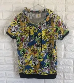 エメフィール LOONEY TUNES 半袖　パーカー　トップス　M 総柄のサムネイル