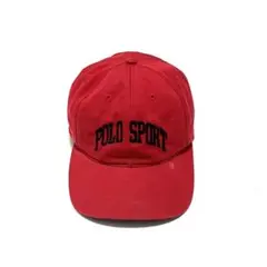 POLO SPORT ポロスポーツ コットンキャップ レッド アップリケ 90s