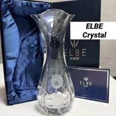 ⭐️新品 未使用品⭐️ ELBE Crystal エルベ クリスタル 花瓶 グリーン