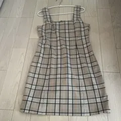 gu チェック柄ノースリーブミニワンピース