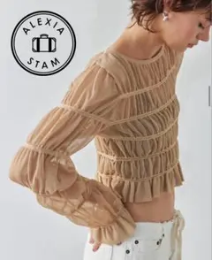 新品未使用☆ALEXIA STAM シアークロップドトップス (F)