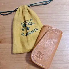 【未使用品】IL BISONTE キーケース　キャメル　マジックテープ式