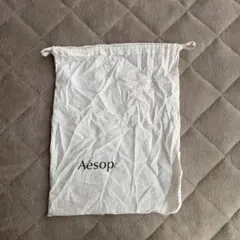 Aesop ホワイトコットン巾着袋
