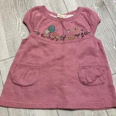 KP うさぎ刺繍デザイン　ピンクTシャツのサムネイル