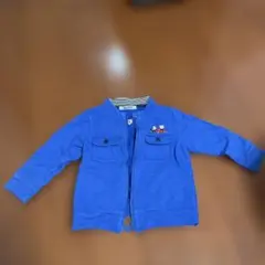 familiar 青 カーディガン 車の刺繍　ファミリア