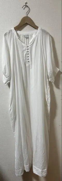 URBAN RESEARCH DOORS 半袖シャツワンピース M ホワイト